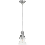 Quorum Aspen Light Pendant, Classic Nickel/clear Seeded 3177-64. Fixed Price $34.99.