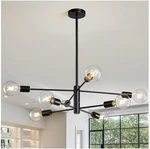 Kaisite Mid-century Modern Black Sputnik Chandelier, 8-LIGHT, Height Adjustable. Fixed Price $41.99.
