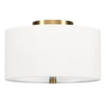 Henn&hart 12" Brass Finish Metal/fabric Semi Flush Mount. Fixed Price $83.24.
