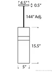 Tech Lighting Td-manette Grn Pd Zz-led Black, Smoke & Glass Pendant. Fixed Price $665.93.