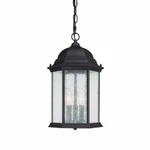 Capital Lighting 9836BK Hanging Lantern With Seeded Glass Shades, Black Finish. Fixed Price $168.00.