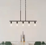 Quoizel Pendle Brooke 5 Light Matte Black Bare Bulb Chandelier. Fixed Price $87.00.
