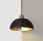 Uolfin 1-LIGHT Black And Plated Gold Pendant With Transitional Design. Fixed Price $54.00.
