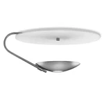 Flush Mounted Nickel Ceiling Light With Satin Glass By Estiluz - New, Unused. Fixed Price $225.00.