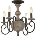 Quoizel CS1718 Black Castile 4-LIGHT 18"W Semi-flush Mount Ceiling Fixture. Fixed Price $397.99.