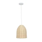 Elegant Designs 12 In. Natural Elongated Coastal Dome Rattan Downlight Pendant. Fixed Price $47.99.