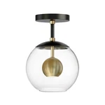 ET2 E25150 Nucleus 7"W Led Semi-flush Globe Ceiling Fixture Black. Fixed Price $150.00.