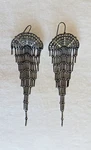 Rebel Designs Jewelry Artistry Fan Chandelier Black Crystal Earrings. Fixed Price $118.00.