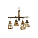 Meyda Lighting 26'W Arrowhead Mission Lt Chandelier, Ca Beige Amber - 103043. Fixed Price $1510.20.