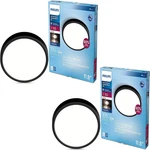 Philips Led Flush Mount Ultra Thin Black Ceiling Light 2-PACK Bright White. Fixed Price $178.43.