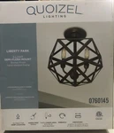Quoizel Liberty Park 13.125-IN Bronze Casual/transitional Semi-flush Mount Light. Fixed Price $124.95.