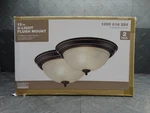 Commercial Electric 13 In. 2-LIGHT Oil Rubbed Bronze Flush Mount (2-PACK). Fixed Price $17.99.