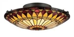 Quoizel TF1400SVB Two Light Tiffany Flush Mount, Bronze Finish, 17". Fixed Price $267.71.