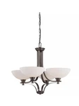 Nuvo Bentley 60-5114 Light Chandelier W/ Frosted Glass Hazel Bronze. Fixed Price $52.95.