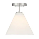 Savoy Essentials Blair Light Mini-pendant/semi-flush, Nickel 7-4011-1-SN. Fixed Price $142.80.