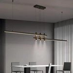 Huashare 83" Modern Black Linear Pendant Lights Kitchen Island Lighting Minim.... Fixed Price $252.21.