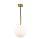 Monteaux Lighting 10" 1-LIGHT Gold Mini Pendant W/opal Glass Globe Shade. Fixed Price $49.99.