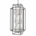 Z-lite 454-42 Nickel/black Titania 12-LIGHT 20"W Three Tier Chandelier. Fixed Price $810.00.
