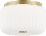Mitzi Lydia Aged Brass Flush Mount Light With Opal Glass Shade 10". Fixed Price $381.99.