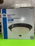 New Project Source Flushmount Ceiling Fixture #2806761 Bronz Finish. Fixed Price $16.52.