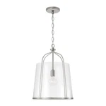 Capital Lighting Madison Pendant, Brushed Nickel/clear Seeded - 347011BN. Fixed Price $254.40.