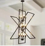 Wjshome Black Chandelier 12LIGHT Industrial Farmhouse Modern Pendant 3984E. Fixed Price $54.49.