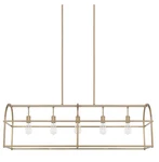 Capital Lighting 825751AD Aged Brass 5-LIGHT 46"W Linear Chandelier. Fixed Price $379.11.