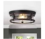 Aiwen Modern 13.77 In. 2-LIGHT Black Flush Mount Industrial Close To Ceiling. Fixed Price $54.90.