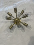 Claxy Antique Brass Sputnik Chandelier With 8 Socket Flush Mount Ceiling Light. Fixed Price $20.00.