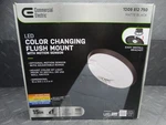 Commercial Electric 15 In Matte Black Motion Sensor Led Dimmable Cct Flush Mount. Fixed Price $24.99.