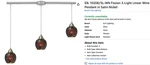 Elk Lighting Fission 3-LIGHT Pendant Satin Nickel Wine Mosaic Glass Fixture. Fixed Price $14.00.