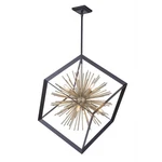 Artcraft Lighting AC11440 Sunburst Chandelier Matte Black Satin Brass. Fixed Price $1982.30.