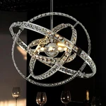 Modern Crystal Sphere Chandelier - Adjustable Diy Pendant Light 23.6. Fixed Price $472.99.