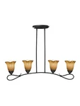 AH15014-DALE Tiffany Hand Blown Art Glass Island Fixture, 4-LIGHT, Valley Glen. Fixed Price $161.99.
