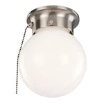 Design House 5192 6"W Flush Mount Globe Ceiling Fixture - Nickel. Fixed Price $29.49.