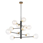 Artcraft Aurelia 12 Light Down Chandelier, Black/brushed Brass/white - AC11768VB. Fixed Price $789.00.