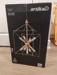 Artika Clyde 9-LIGHT Aged Brass+black Pendant Fixture (open). Fixed Price $65.00.