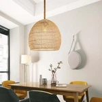 Arturesthome Natural Rattan Pendant Light 19.6" Wicker New Free Shippin. Fixed Price $144.95.
