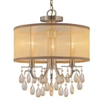 Crystorama Hampton Lt Brass Etruscan Crystal Drum Shade Chandelier 5623-AB. Fixed Price $298.00.