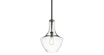 Kichler 42141CLR Pendant Light With Clear Glass Shade - Chrome Everly 11"W. Fixed Price $100.00.