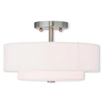 Livex Lighting Claremont Ceiling Mount Brushed Nickel. Fixed Price $159.99.