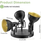 Depuley WS-FNG43-40B 3-LIGHT Industrial Track Lighting Matte Black & Gold.... Fixed Price $29.99.
