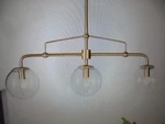 Uolfin Modern Gold Globe Island Chandelier Naomi 25.5 In. 3-LIGHT Pendant. Fixed Price $66.45.