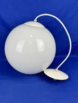 C.1980 Progressive Lighting Ceiling Pendant Fixture & Milk Glass Globe. Fixed Price $97.00.