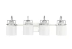 Progress Lighting Farmhouse Vanity 4-LIGHT Brushed Nickel W/opal Glass. Fixed Price $38.52.