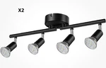 Lot Of 2 Globe Electric Pratt 30 In. 4-LIGHT Matte Black Track Lighting. Fixed Price $24.17.