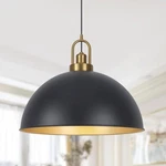 Matte Black Dome Pendant Light 19.68' Large Farmhouse Chandelier Adjustable Meta. Fixed Price $101.99.