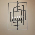 Crystorama Capri 24" Wide Raw Steel 7-LIGHT Pendant. Fixed Price $898.00.
