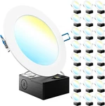 Sunco 24 Pack 6 Inch Ultra Thin Led Recessed Ceiling Lights Smooth Trim Selectab. Fixed Price $196.99.