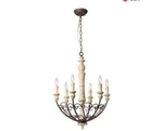 Laluz 6 Lights French Country Chandelier, Farmhouse Lightening Rustic Wood.... Fixed Price $161.81.